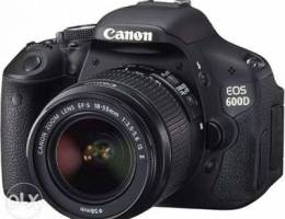 canon 600d with lens 18-55 mm