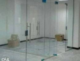 Tampered glass partition