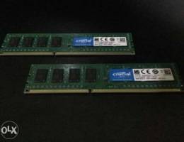 Crucial by micron 16gb ram(2x8) used