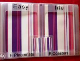 Easy Life Placemats & Coaster – 6 pieces e...