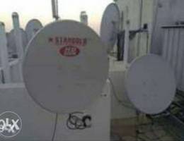 Air tel dish TV Nile sat Arab sat all Sate...