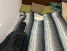 bed with mattress