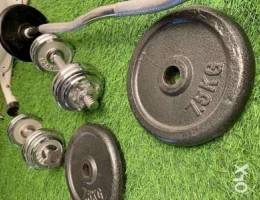 Gym equipments ( plates with Bar )