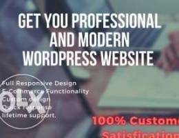 We create a complete wordpress website or ...