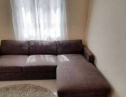 From KG furniture L shape brown sofa