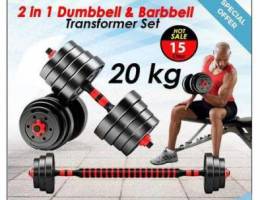 2 in 1 Dumbbells and Barbbell Transformer ...