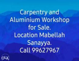 Carpentry and Aluminium workshop for sale.