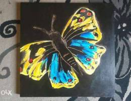 لوحة فراشة اكريلك للبيع butterfly acrylic ...