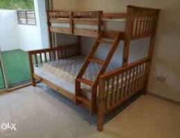 Solid wood bunk bed