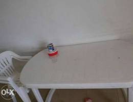 Dinning table National plastics with 6 cha...