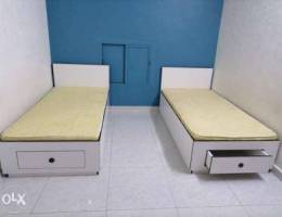 2 single bed with medical mattress