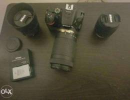 Nikon d5500 con 3 lentes (18-55 mm, 50 mm ...