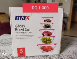 MAX glass bowl of set