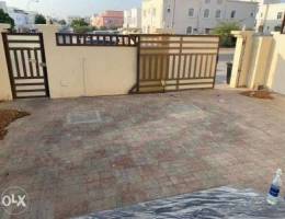 For rent new half furnished villa in almwa...