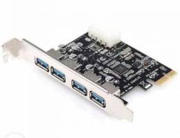 4-port USB 3.0 PCIe Express Expansion Card