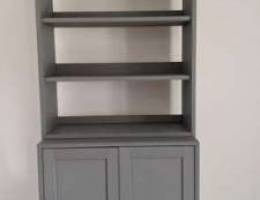 IKEA Havasta solid wood grey shelves cupbo...