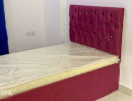 Single bed with mattress سرير شخص واحد مع ...