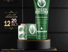 Green Bubble shampoo and cupsule