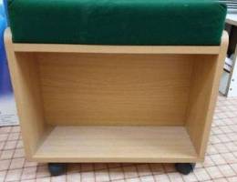 Small stool cum storage cabinet with cushi...