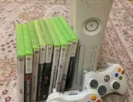 Xbox 360 for sale with 9 gaming cd’s