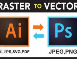 Raster to Vector Convert , JPG to AI Vecto...