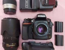 Nikon D810 with 3 lenses and flash