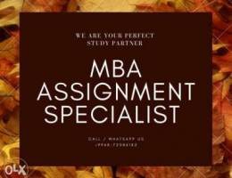 MBA Assignments and Projects Specialist