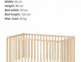 Ikea baby cot and mattress new