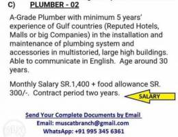 Urgently Required for Saudi Arabia followi...