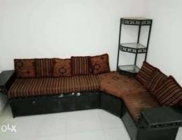 L-Shaped Sofa with Storage Space