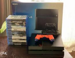 playstation 4 500gb + 16 games + 2 control...