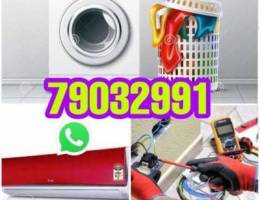 Electric Plumber repair AC washing machine...