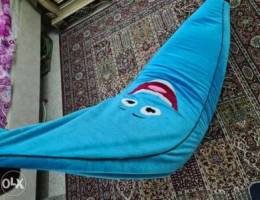 Huge blue banana pillow