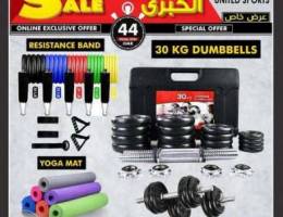 United Sports 30 Kg Dumbbells and Fitness