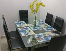 Dinning glass table 6 seater