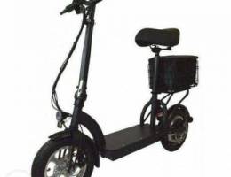 Electric Scooter With Seat, Cargo Bag