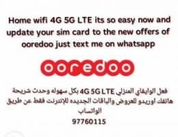 Ooredoo wifi 5G 4G by whatsapp