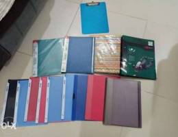 Different plastic folders