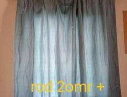 Curtain and rod