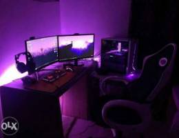 Gaming Pc with 2 monitor setup (perfect co...