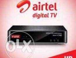 Airtel digital full HD receiver with 6mont...