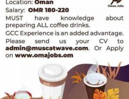 Barista Needed- Currently In Oman