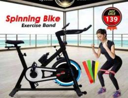 Spin Bike and Exercise Band