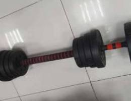 30 kgs dumbbells/ barbell