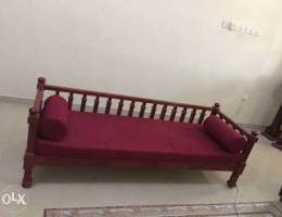 Diwan wooden cot with upholstery