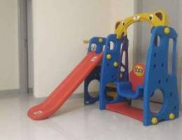 Kids slide and swing