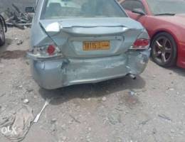 Mitsubishi lancer accident car