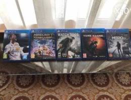 5 PS4 games metro, tomb raider, watch-dogs...