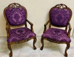 Set of 2 beautiful solid wooden chairs for...