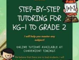 Online Tuitions KG1 - Grade 2